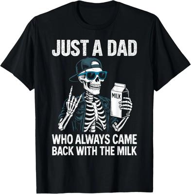 Funny Father's Day Shirt – Just a Dad Who Always Came Back With The Milk Tee