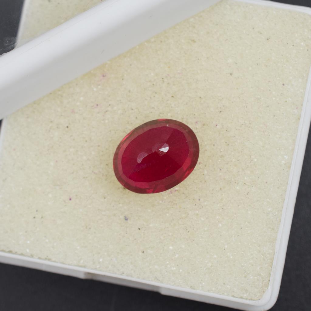 Natural Red Ruby Loose Gemstone Oval Cut 6.90 Ct for Jewelry Making and Gem Collections