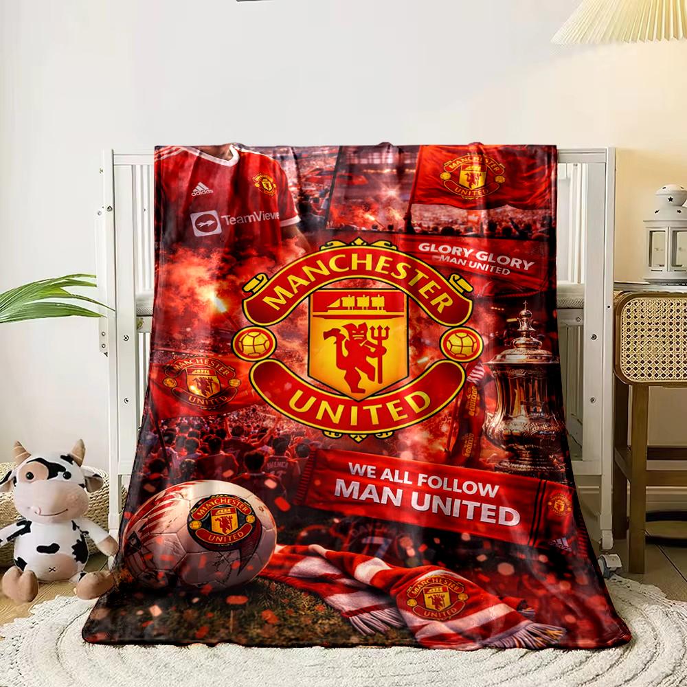 Manchester United Designed Flannel blanket for bedroom, living room, sofa, and nap