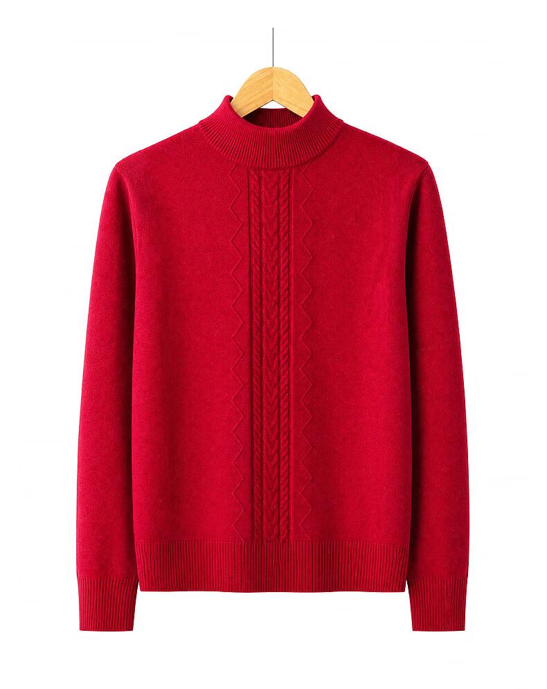 Hodo Women's Mock Neck Knitted Pullover Sweater