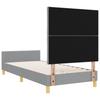 Bed Frame with Headboard Light Grey 100 x 200 cm Fabric
