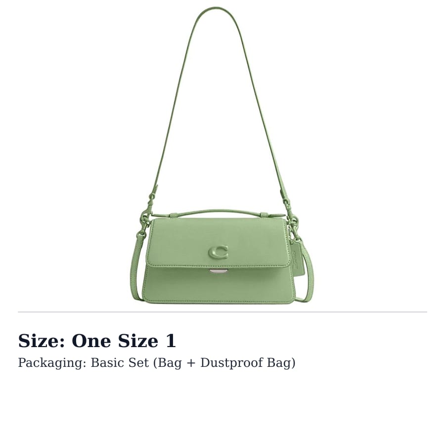 Coach Cow Leather Portable Crossbody Bag, Shoulder Bag Medium Women's Light Pistachio CR706-LHTY6
