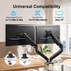 Çift Monitör Braketi Bilgisayar Masası Montaj Standı Ayarlanabilir Genişletilebilir Ekran Braketi 19,8 lbs'ye Kadar Taşır Monitör Kolu Masa Montajı