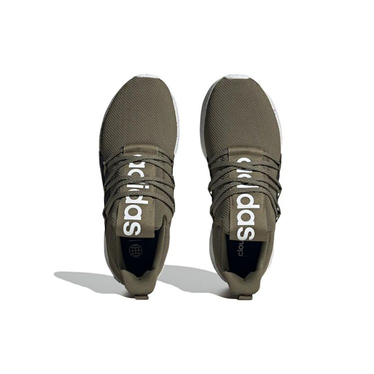 Adidas Neo Lite Racer Adapt 5 Šněrovací Písmeno Plochá Protiskluzová Odolná proti Opotřebení Lehká Nízká Gumová Běžecká Obuv Pánské Tenisky Zelená IF5051