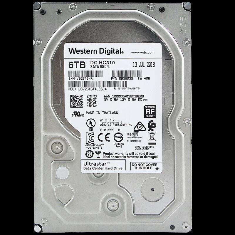 WD HC310 Enterprise SATA 6TB HDD with SATA Cable & Screwdriver Kit