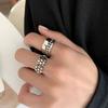 925 Silver Eyecatching Open Finger Ring For Women With Retro Cow Pattern And Chic Korean Elements Fashion