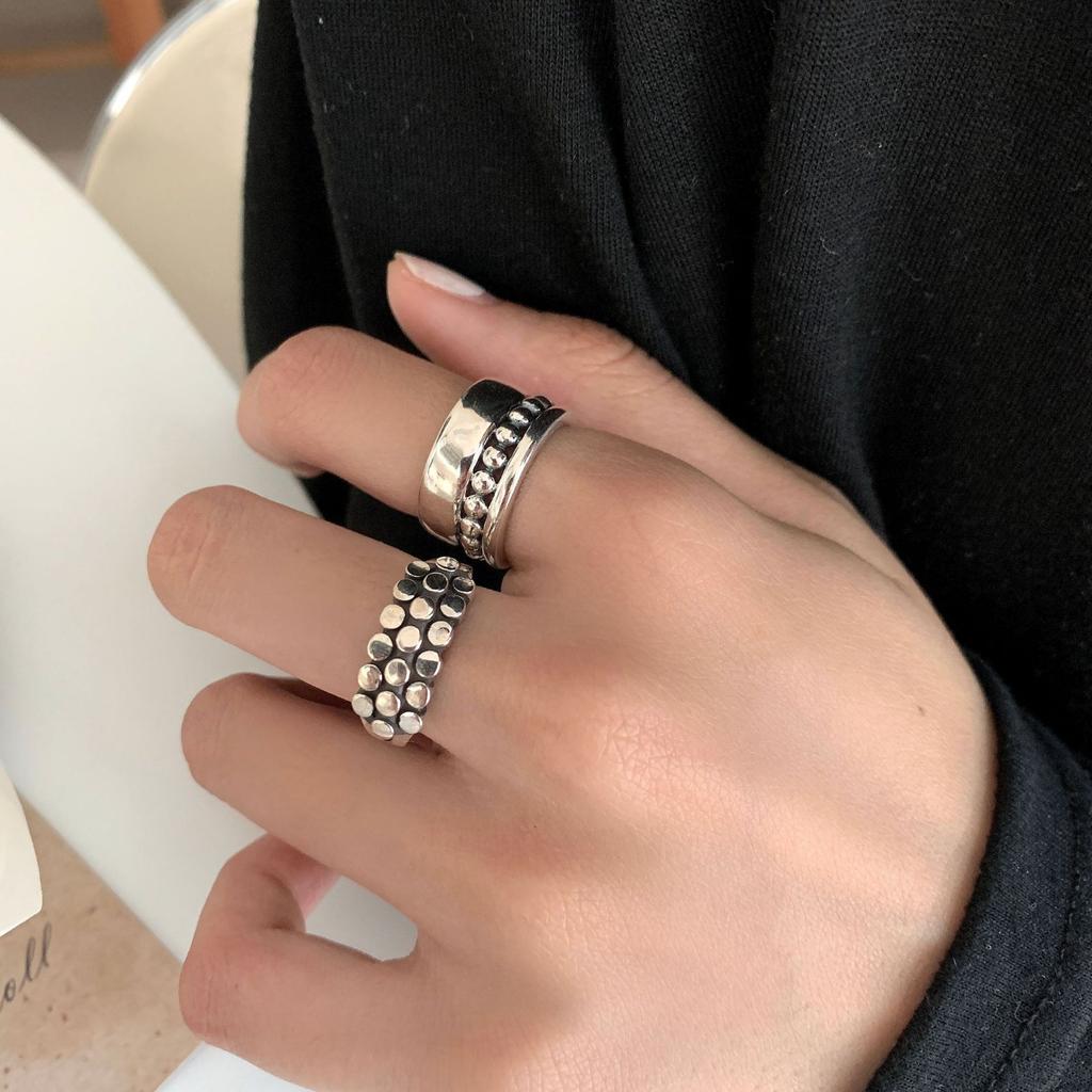 925 Silver Eyecatching Open Finger Ring For Women With Retro Cow Pattern And Chic Korean Elements Fashion