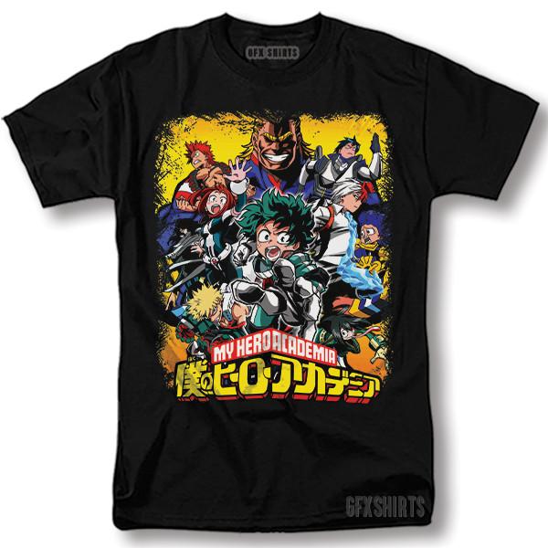 My Hero Academia Uzuku Deku All Might Ochako Shirt Anime Cosplay Manga T-shirt S