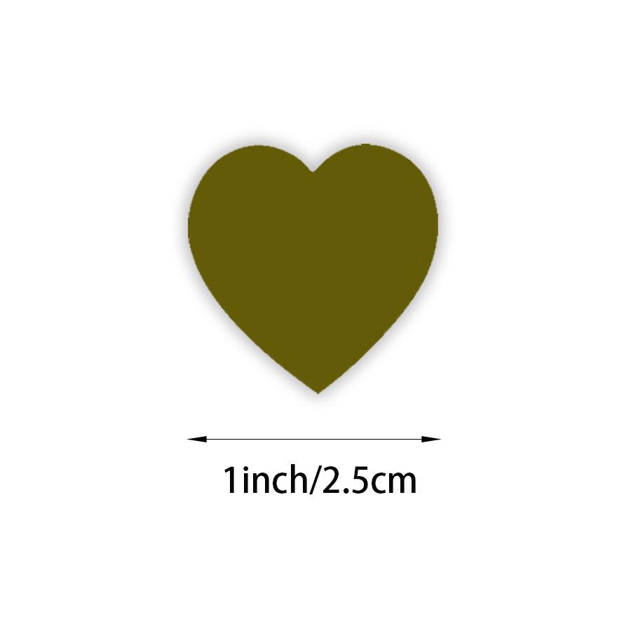 Heart-Shaped Love Stickers - 500 Self-Adhesive Labels per Roll