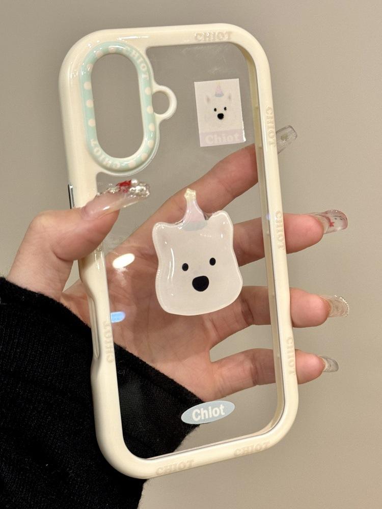 

Japanese and Korean Ins Cartoon Cute West Highland Dog for Apple 16 Promax Mobile Phone Case for IPhone 15 Female 14/13 For iPhone 11 Pro Max