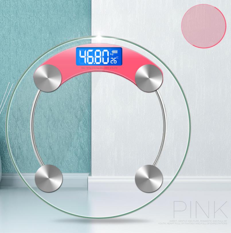 Transparente Badezimmerwaage, LCD-Elektronik, Bascula Pesa, digitale Smart-Waage, Bär, 180 kg Körpergewicht, Waage, Bodenwaage