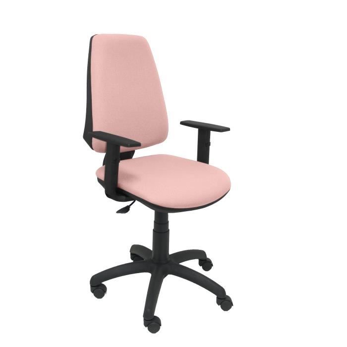 Chaise de bureau ergonomique PIQUERAS Y CRESPO - Modèle 14CPBALI710B10 - Rose - Tissu - Bras réglable inclus