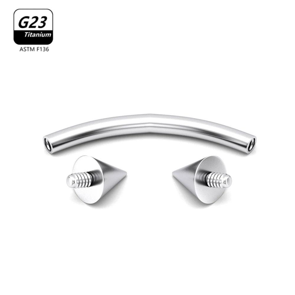 1/5/50 szt. Tytan G23 ASTM-F136 Piercingi Brwi kolczyk cyrkonia Gwint wewnętrzny Brwi Ciało Cyrkonia Hurt