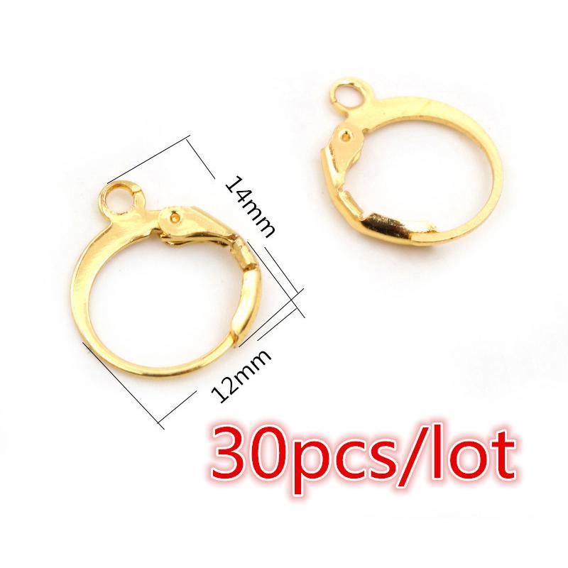 30-100pcs Stainless Steel DIY Earrings Hooks Clasp Findings Handmade Jewelry Making Accessories Earwire Accessories Steel Gold