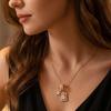 Charm Star Pendant Necklace Decoration Zircon Collarbone Chain Vintage Square Necklace  Girls