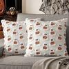 Soft Short Plush Fabric Halloween Ghost Cushion Cover, Throw Pillow Case, 18x18 Inches Pumpkin Holiday Gift for Home Bat Cover Sofa Couch Bed