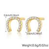 S925 Sterling Silver Zirconia Cross & Geometric Lightning Stud Earrings