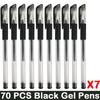 10/100 PCS Roise Retractable Gel Pens Set Black/Red/Blue Ink Ballpoint for Writing Refills Office School Supplies Stationery