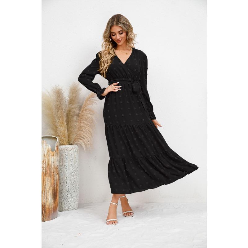 Einfarbiges Swing-Freizeitkleid