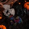 Elegant Halloween Hair Bow Gothic Spider Web Hair Tie Creative Bat Scrunchie  Cosplay