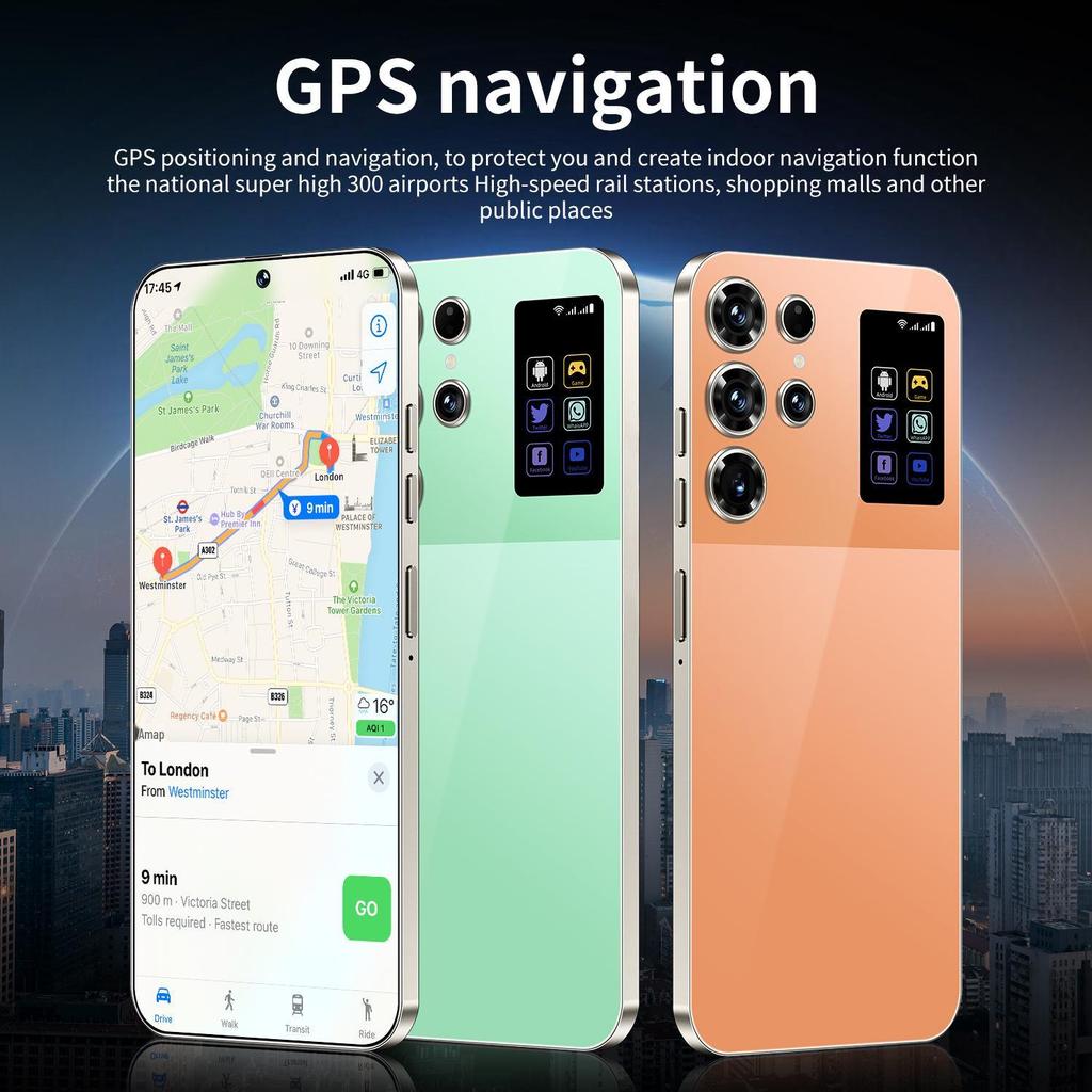 S26 Ultra 5G Smartphone: Android 7.3, 16GB RAM, 1TB Storage, Large Screen, Flagship Model.