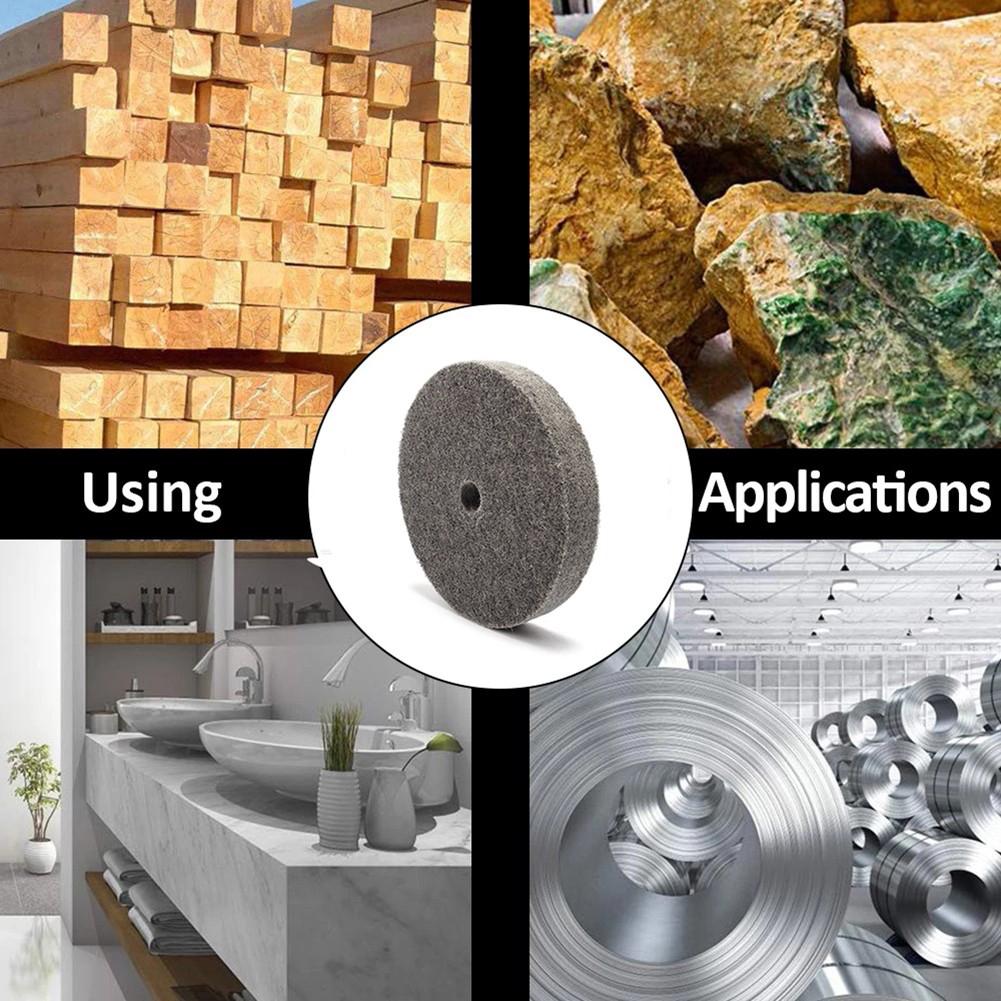 Schleifwerkzeug DIY-Projekte Faserpolierscheibe 6 Zoll Scheibe Anti-Hochtemperatur Effizient Guter Sandkorneffekt