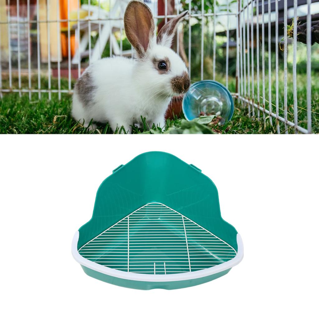 Small Animal Litter Box Fanshaped Corner Toilet Box Potty Trainer for Guinea Pigs Chinchilla Ferret Galesaur