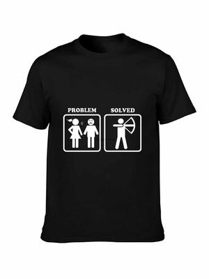 BOW HUNTING PROBLEM SOLVED T SHIRT  Archery Bow Hunter Tshirt Tshirt HUSBAND Women Tshirt