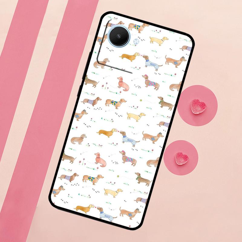 Süßer Dackel Hund Heiß Für Realme 15 Pro 10 11 12 13 14 Pro Plus GT7 C67 C65 C63 C61 C55 C53 C51 C35 C71 C75 Hülle