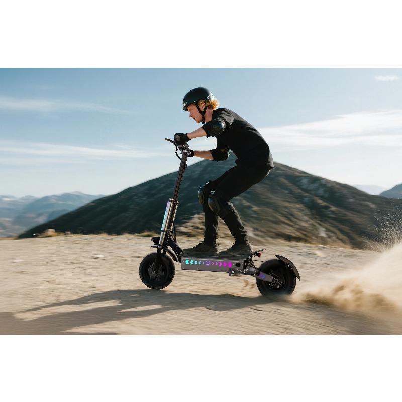 T90 E Scooters 4200W Motor 60 V31.2AH Battery Hydraulic Braking Shock Absorption Fold Electric Scooters 13-Inch Off-Road Tires