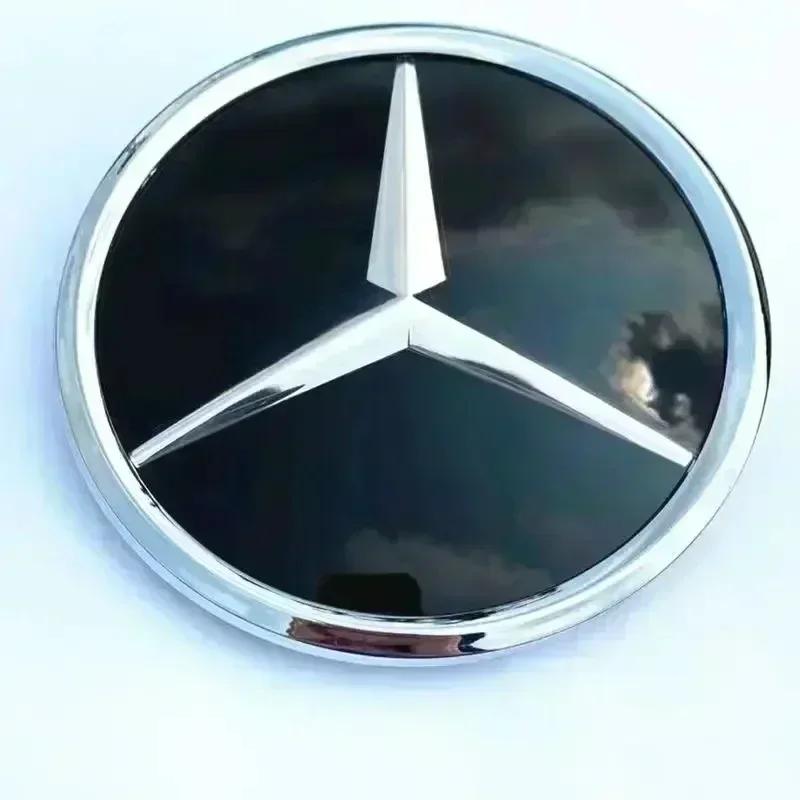 For Mercedes-Benz W164 ML-class Before 2013 185mm 3D ABS Logo The Front Grille Star Logo Badge Mirror Bottom