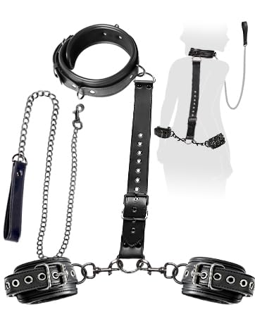 Yilisbait SM Human SM Play Adult Restraint Goods for Adult For with Set Goods, Handcuffs, Handcuffs, Collar, Goods, Restraints, Goods, Women's Goods,