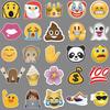 52 Cartoon Emojis Personalized Creative Decorative Suitcase Tablet Car Waterproof Self-adhesive Stickers