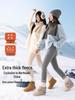 2025 Women's Thick Fleece-Lined High-Waist Warm Lamb Wool Pants: Autumn/Winter Comfortable Cotton Style