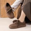 Genuine Leather Women Shoes Flat Soft Ladies Casual Shoes Brand Black Brown Comfortable Plus Size 41