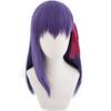 Cosplay with Hair Perfect for Parties and Includes 2 Bonus Heat-resistant Wig, "Second Castle," Blue-purple, Medium-length, Accessories, Disguises.