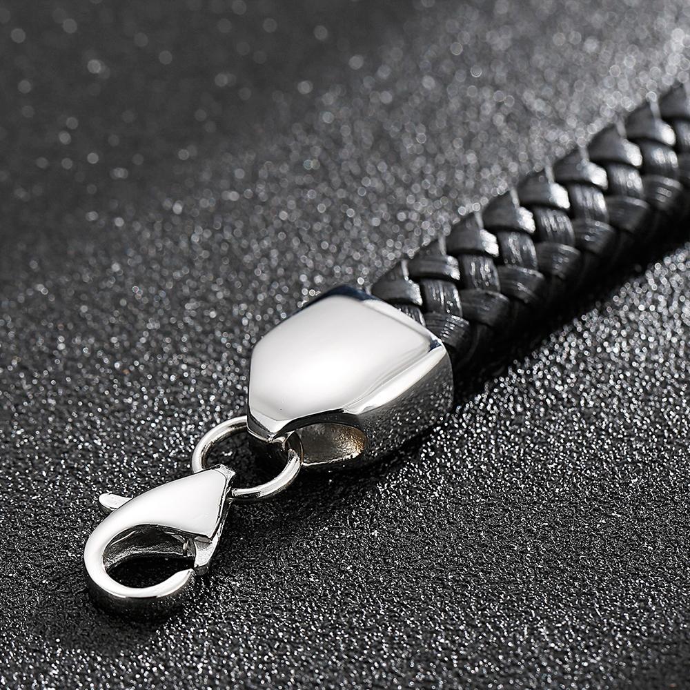 Punk Gothic Men's Snake Head Body Bracelet Man Distressed 316L Stainless Steel & Leather Wrap Bracelet for Men Animal Jewelry