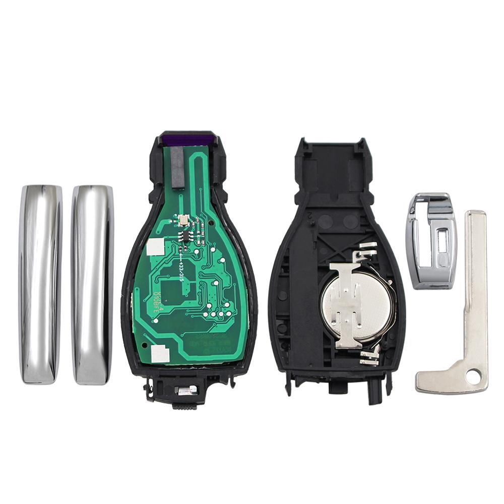 Ecusells 2 Button Smart Remote Car Key 315Mhz 433Mhz NEC BGA Style  for A E S G CLK SLK ML Class 2000+ Uncut Blade