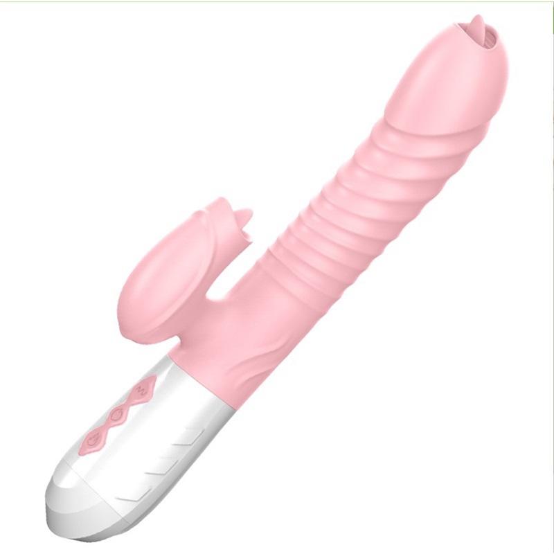 V10 Adjustable Variable Frequency Vibrator For Women Heating Function And Extending Tongue Licking Adult Pleasure Toy