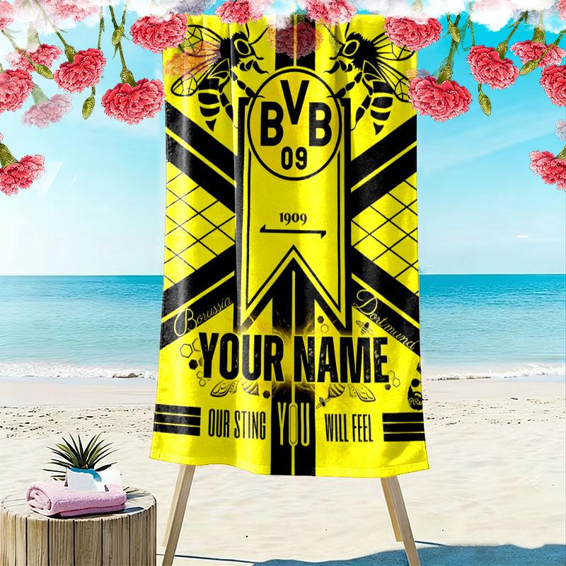 Custom Bvb Print Beach Towel, Large Soft Quick Dry Towel for Beach Camping Swimming