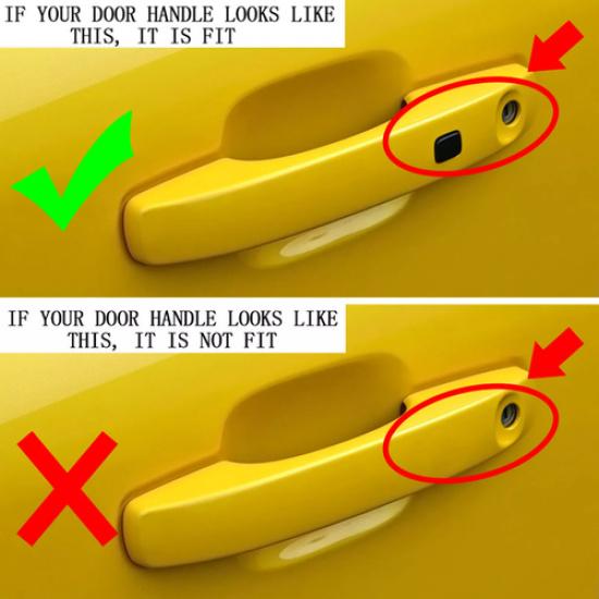 Car Smart Door Handle Cover Trim For Ford Ranger 23-25 Accessories Glossy Black