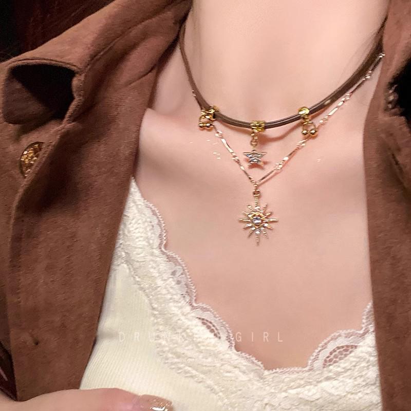 Elegant Stacked Pearl Necklace for Women - High-End Autumn/Winter Accessory with a Stylish Sweater Chain Design