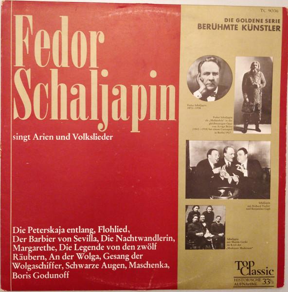 

LP Record FEODOR CHALIAPIN Fedor Schaljapin Singt Arien Und Ru TC9036 Top Classic 1968 Germany Classical Used