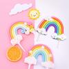 1pc Rainbow  Birthday Cake Topper Decoration Lovely Star Rainbow Cloud Happy Birthday Party  Cake Topper Decor