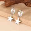 Stainless Ssteel Earrings 2023 New Design Exquisite Star Pendant Fashion Trendy Dangle Earrings For Men Zircon Best Friend Gift