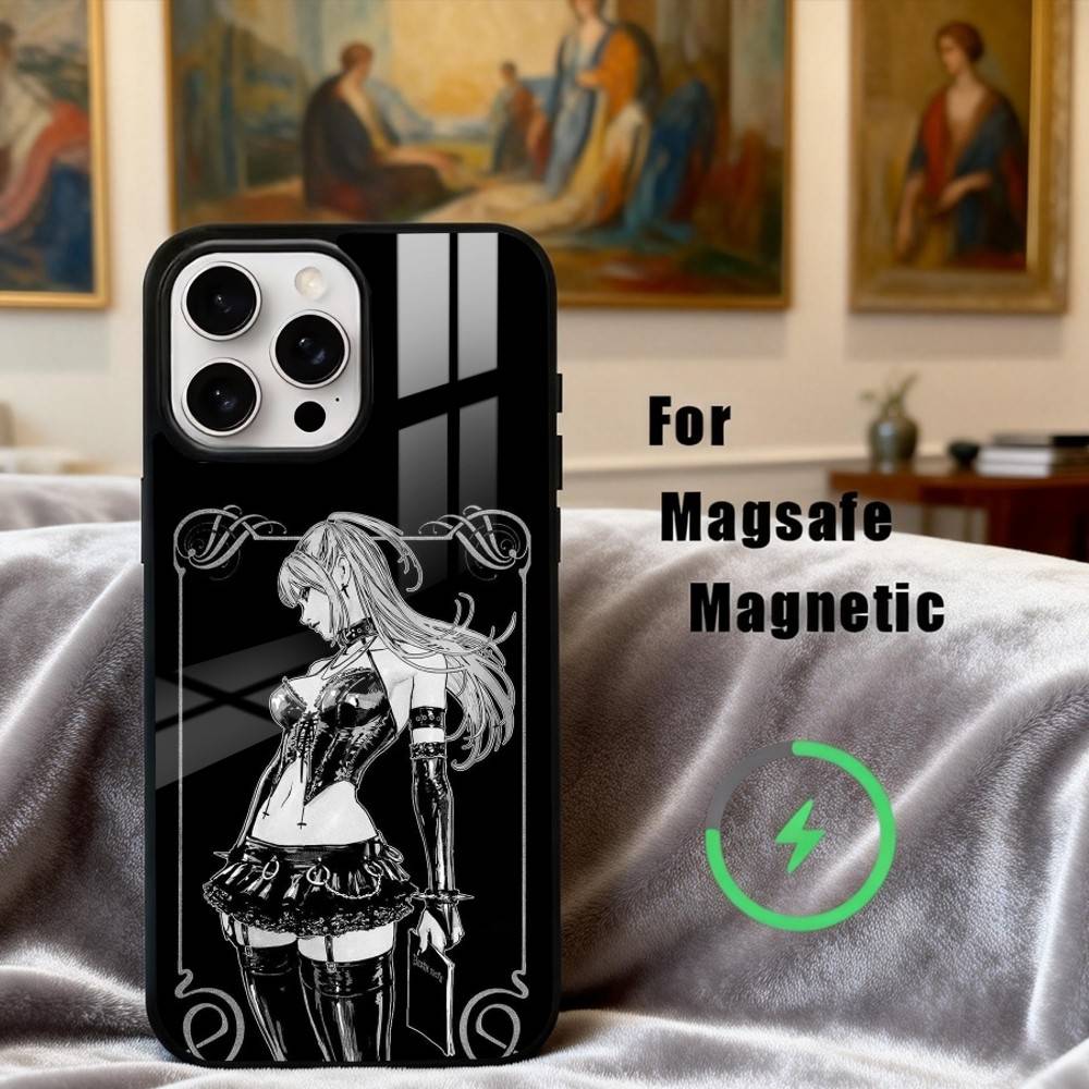 M-Misa D-Death-H N-Note-E Phone Case For iPhone 17,16,15,14,13,12,Plus,Pro,Max for Magsafe Magnetic Wireless Charging