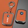 Hot 2025 Orange Leather Zinc Alloy Car Remote Key Case For BMW I3 I8 Series 2014 2015 2016 2017 2018 Protection Keychain Accesso