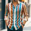 Stylish Long Sleeve Shirt with Ornate Pattern, Versatile