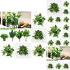 Elegant 33cm Artificial Plants For Home Office And Wedding Decor With Realistic Green Foliage