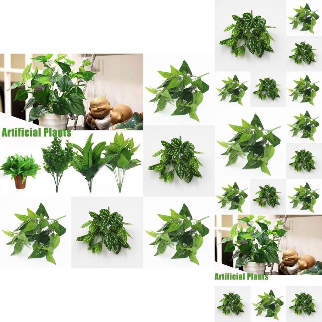 Elegant 33cm Artificial Plants For Home Office And Wedding Decor With Realistic Green Foliage
